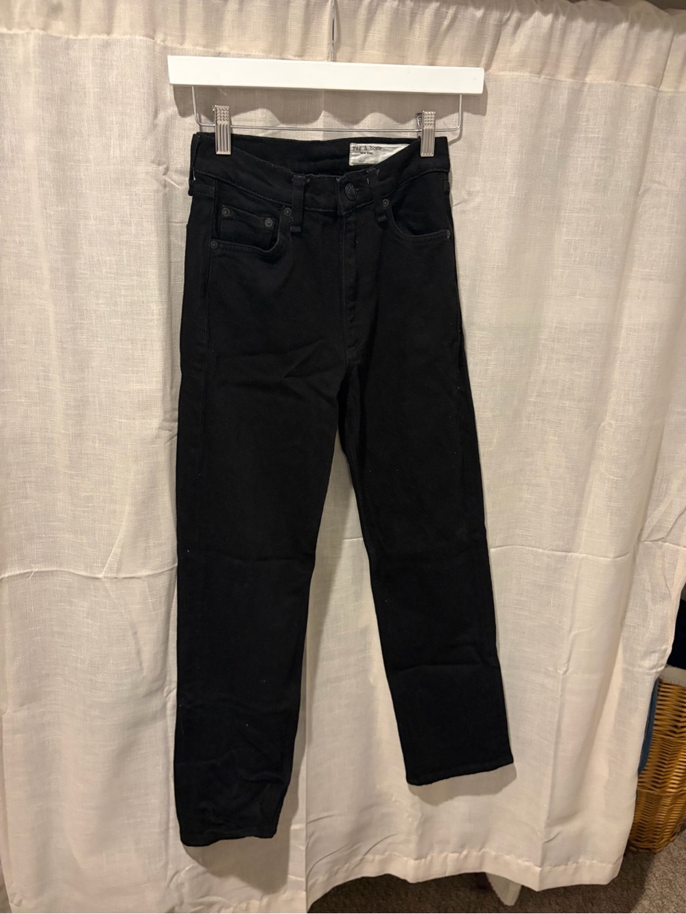 rag & bone Black Straight-Leg Women's Jeans